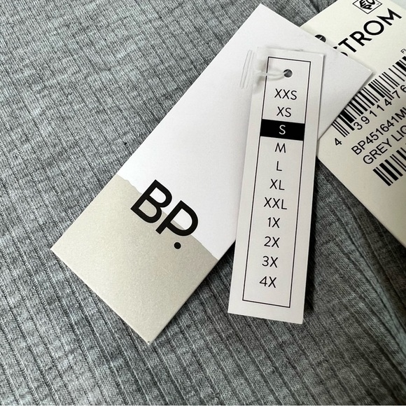 NWT NORDSTROM BP Polo Tank Sleeveless Mini Tennis Dress Ribbed Grey Size S - Picture 10 of 14